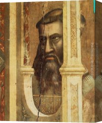 Giotto Canvas Paintings - Ognissanti Madonna [detail 1] by Giotto